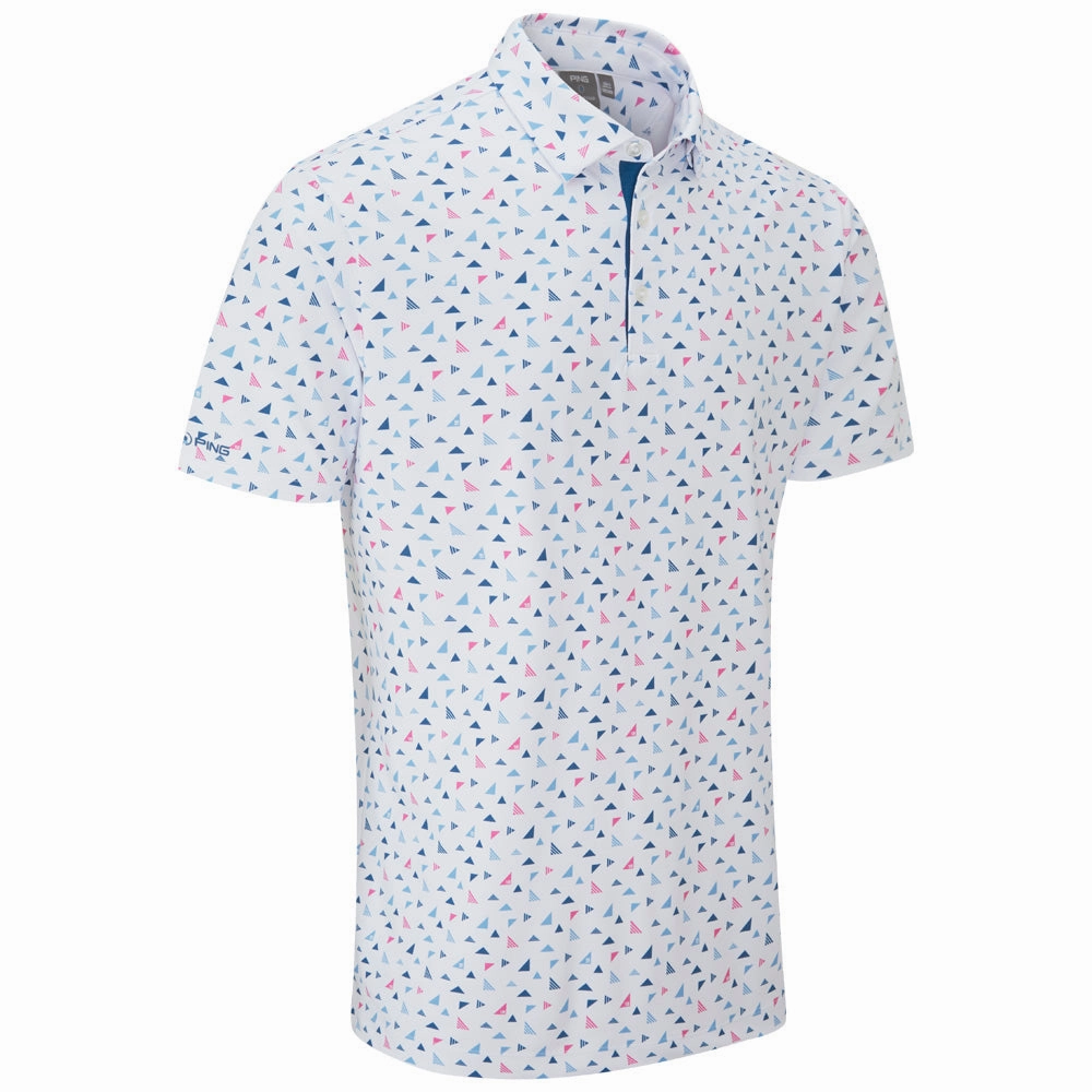 Ping Julian Polo Shirt - White Multi Simple Look