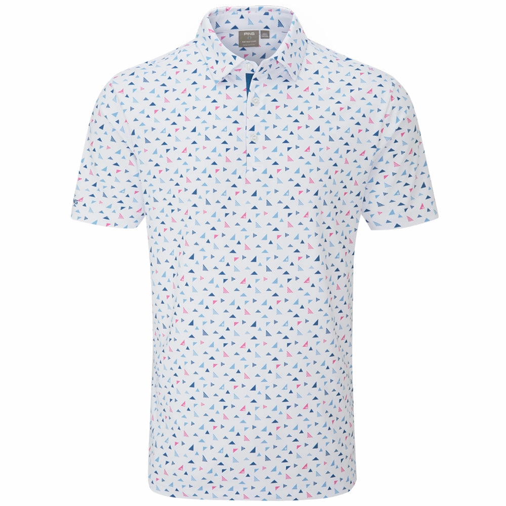 SlimFitDesign Elegant Detail Ping Julian Polo Shirt - White Multi