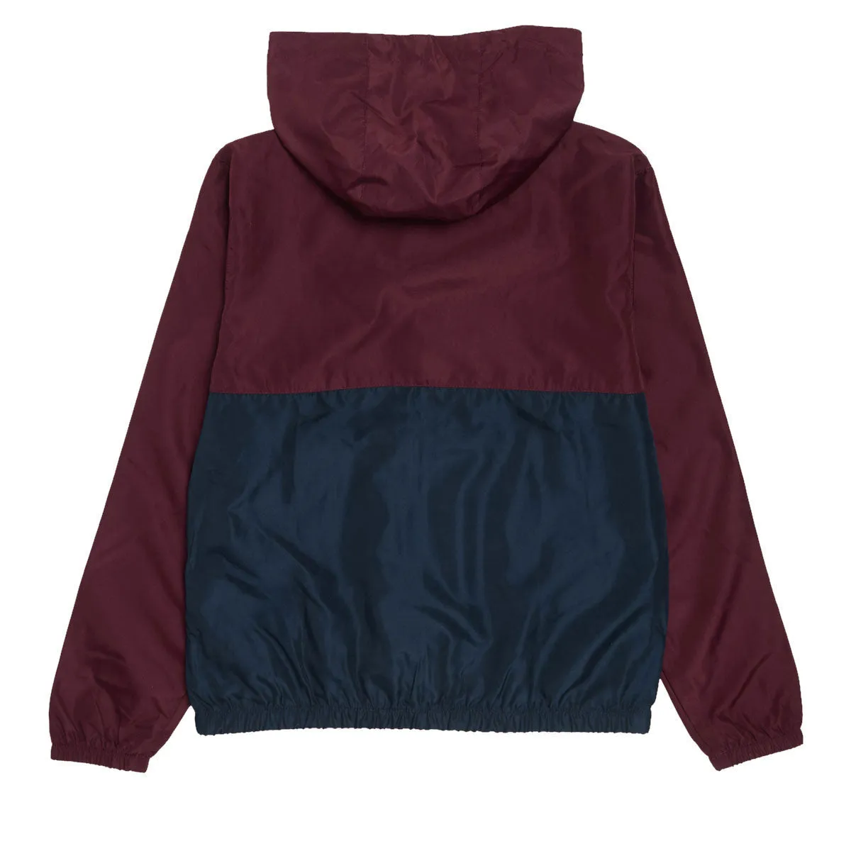 Santa Cruz Youth Opus Dot Chest Hooded Windbreaker Jacket - Maroon/Classic Navy Practical Layer