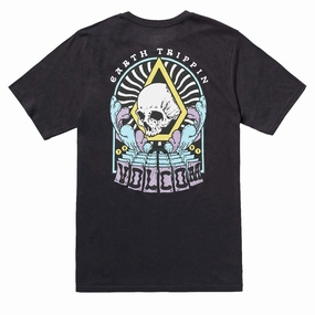 Travel Trend Look Volcom Arched T-Shirt - Washed Black Heather