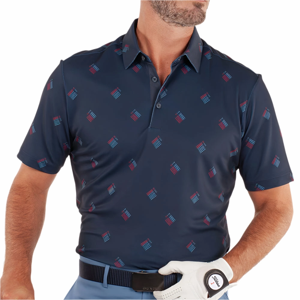 Galvin Green Memo Polo Shirt - Navy Affordable Fashion Travel Comfort Style