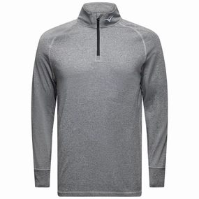 Casual Essentials product luxury indulgence Mizuno Melange 1/4 Zip Pullover - Black