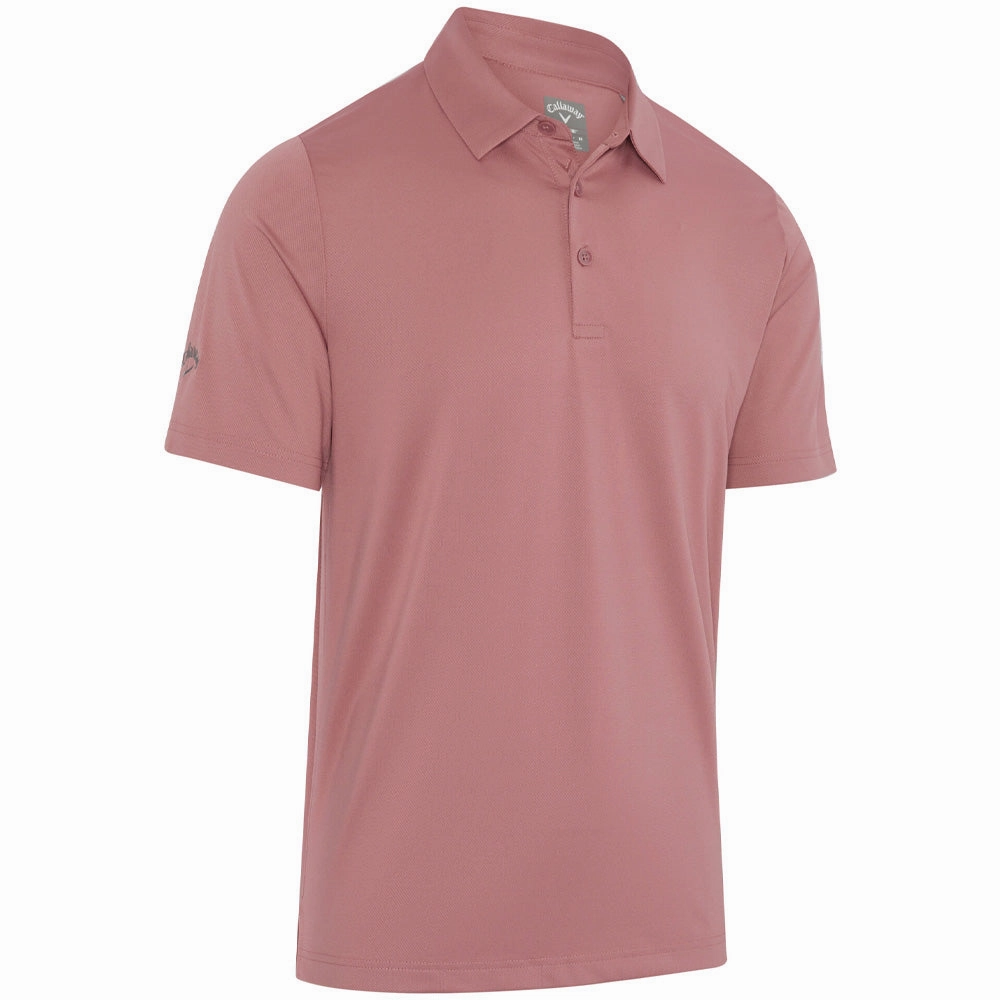 Callaway Swingtech Solid Polo Shirt - Mesa Rose QuickDry Material
