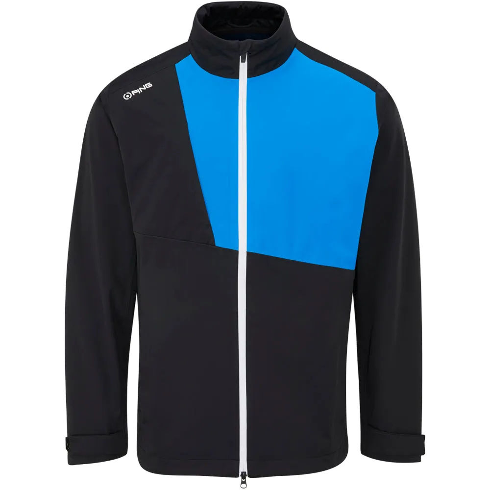 Ping Impervious Waterproof Jacket - Black/Brilliant Blue Oversized Silhouette Mesh Venting