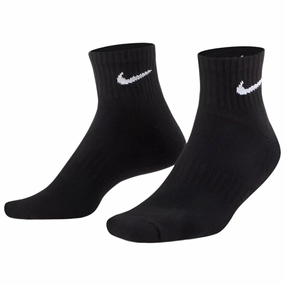 Nike Everday Cushion Ankle Socks (3 Pack) - Black/White Woven