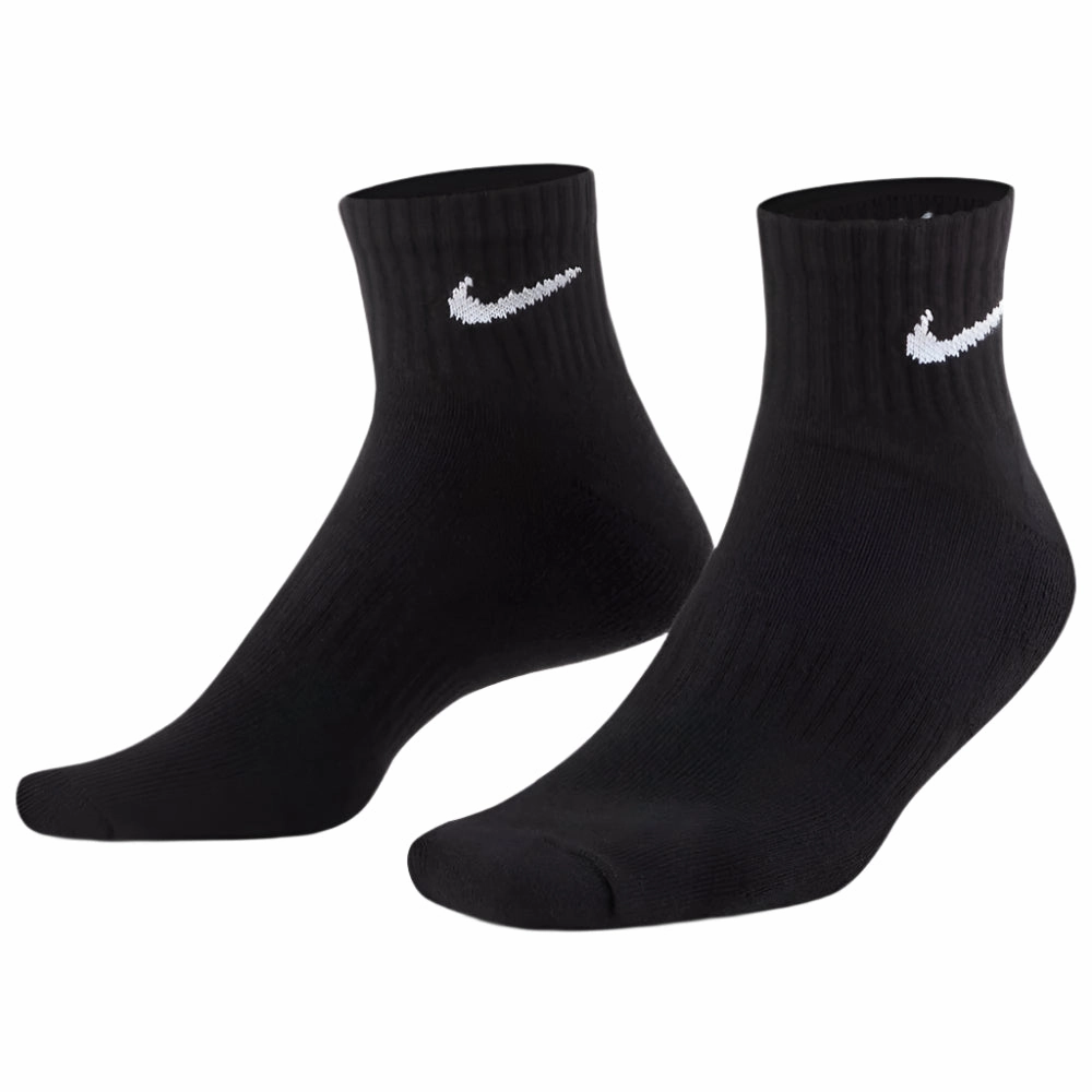 Nike Everday Cushion Ankle Socks (3 Pack) - Black/White Woven