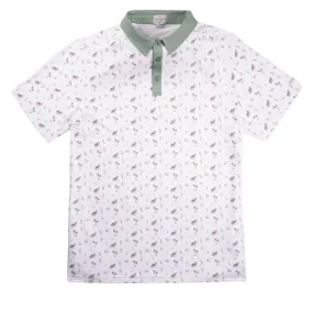 Anti Pill Technology Iconic look Sendero High Noon Performance Polo Shirt - White Oasis