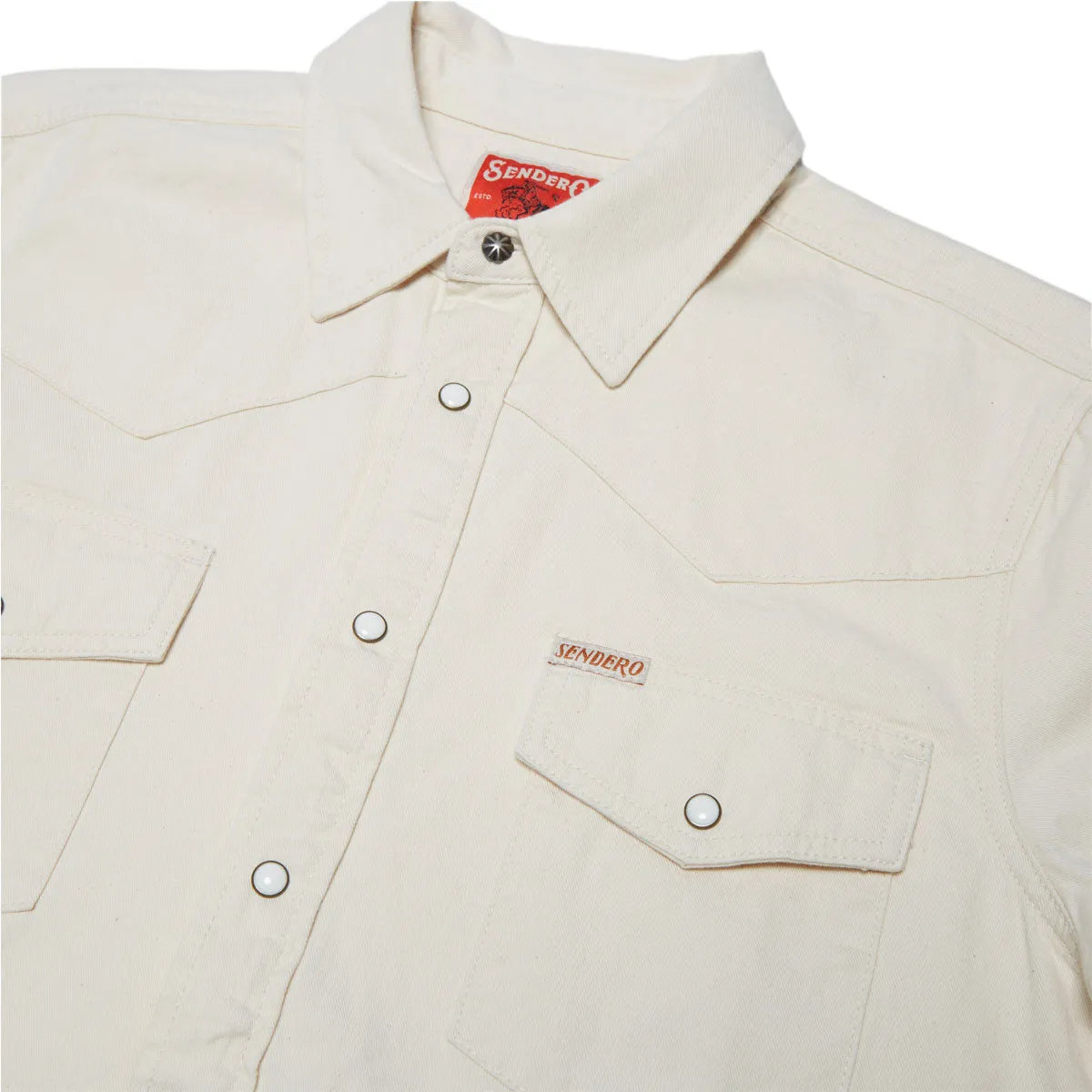 Sendero The Wyatt Pearl Snap Long Sleeve Shirt - Ecru All-day Comfort High-Quality Material
