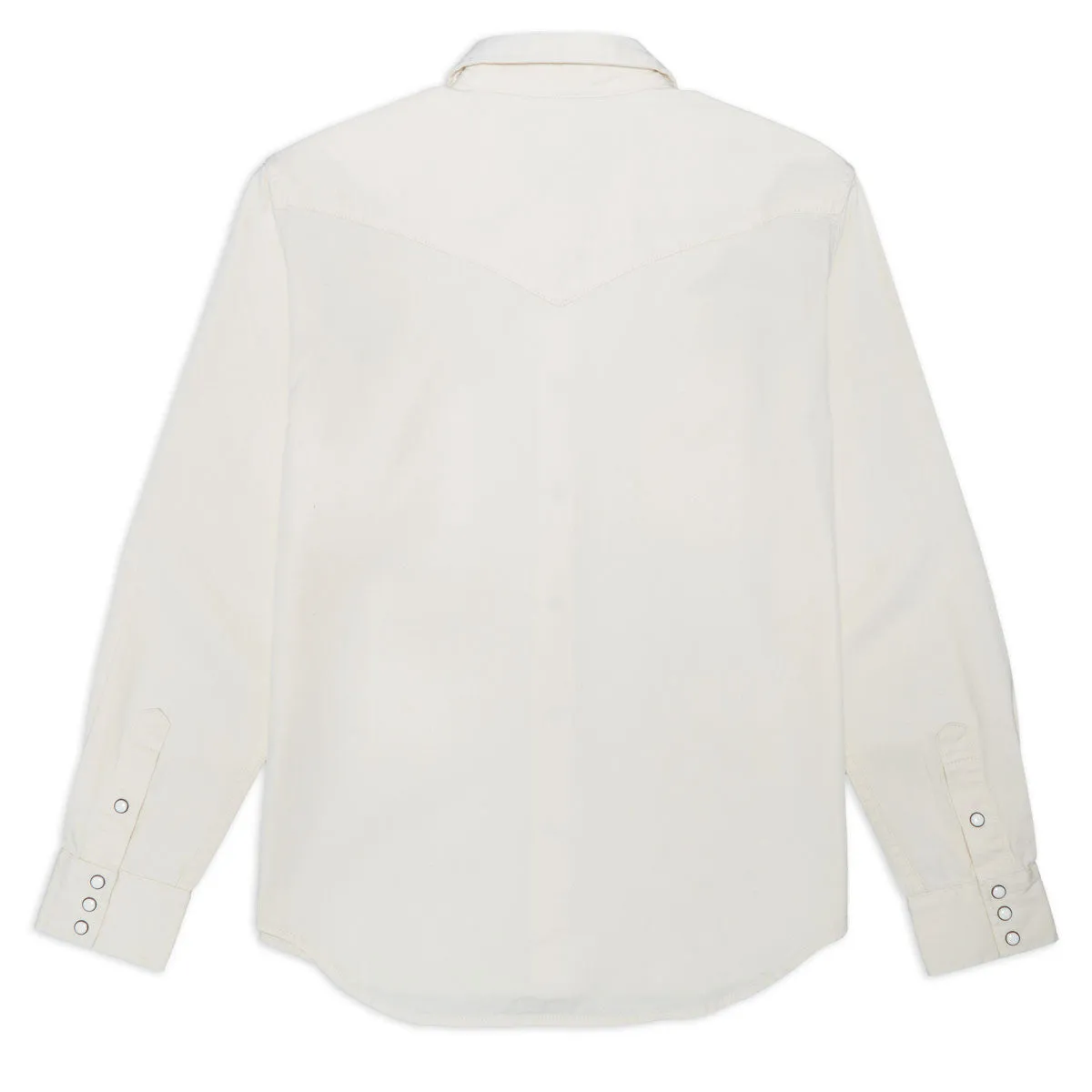 Striped Design Long Sleeve Sendero The Wyatt Pearl Snap Long Sleeve Shirt - Ecru