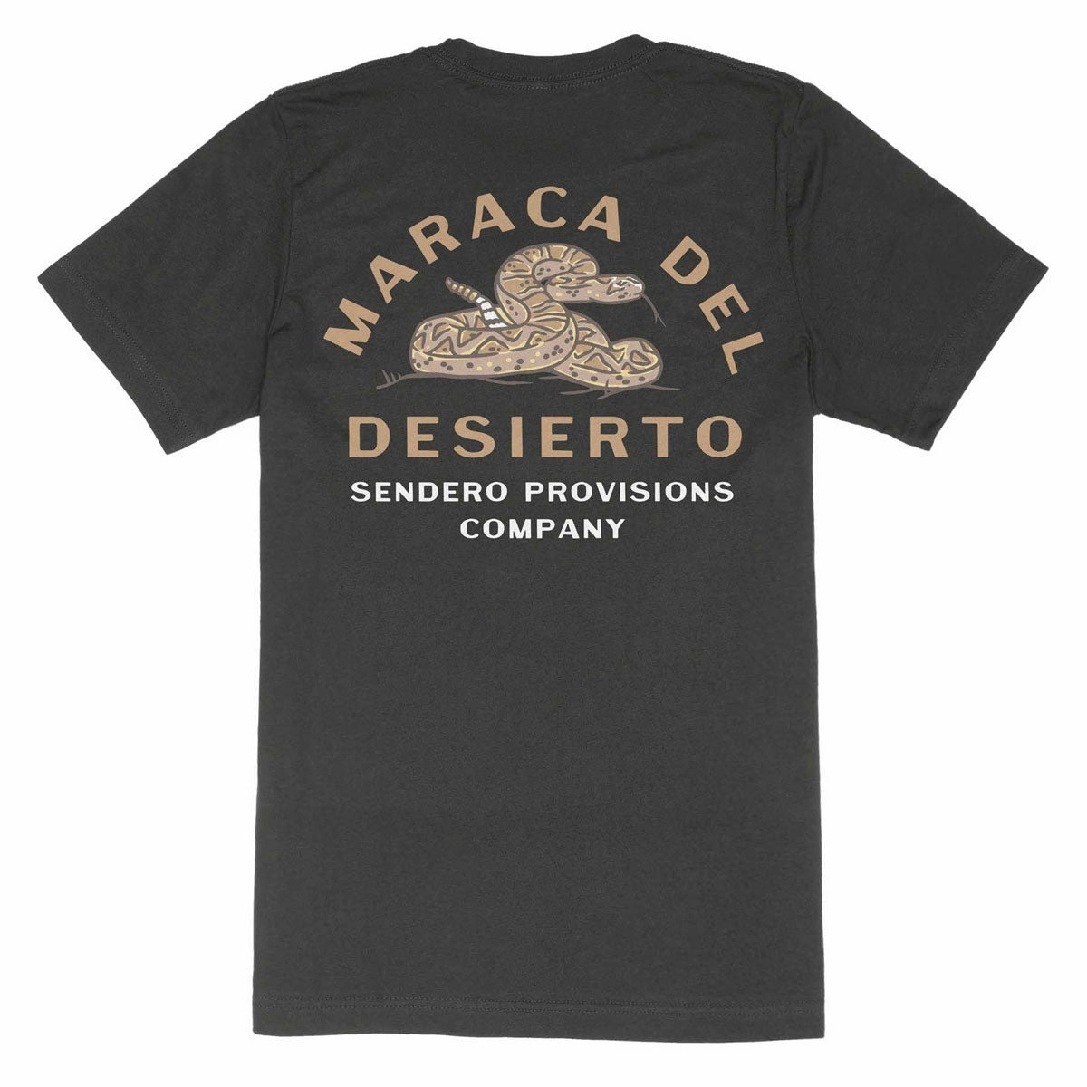 UV Protective Fabric Classic Style Sendero Rattlesnake T-Shirt - Vintage Black