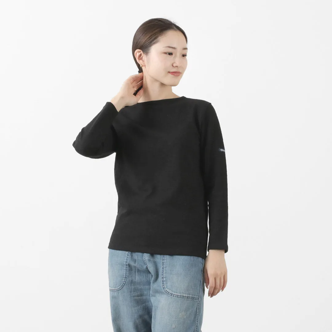 TIEASY / HDCS Boatneck Basque Shirt Ribbed Collar Trim Anti-bacterial