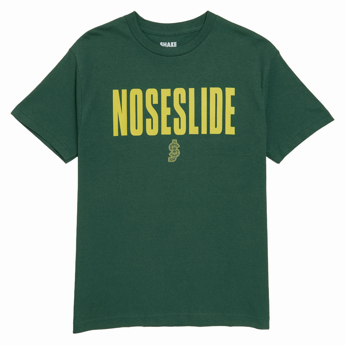 Shake Junt Noseslide T-Shirt - Forest Green Comfy Casual Raw Edge Hem