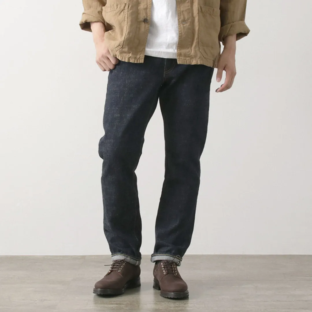 FOB FACTORY / F147 G3 Selvage Denim 5-Pocket Pants Functional Casual Winter Warmth Minimalist Style Picnic Style