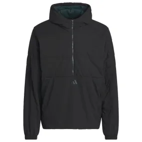 Layered Comfort Look adidas Beyond Twistweave Half-Zip Filled Loose Jacket - Black