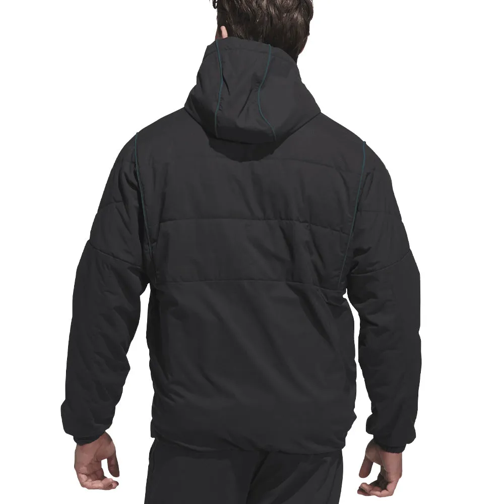 All Season Performance Weave adidas Beyond Twistweave Half-Zip Filled Loose Jacket - Black