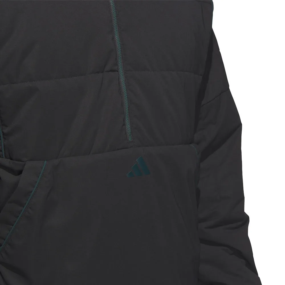 Streetwear vibe Quilted Stitching adidas Beyond Twistweave Half-Zip Filled Loose Jacket - Black