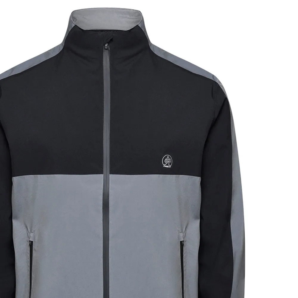 ProQuip Windermere Waterproof Jacket - Black/Grey MoistureWicking Technology Fleece Inside