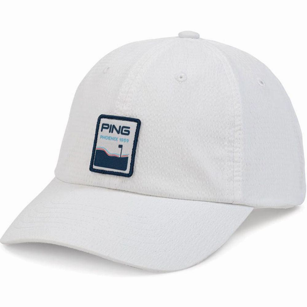 Canvas texture Simple Wear Ping Flagstick Cap - White