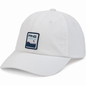 Canvas texture Simple Wear Ping Flagstick Cap - White