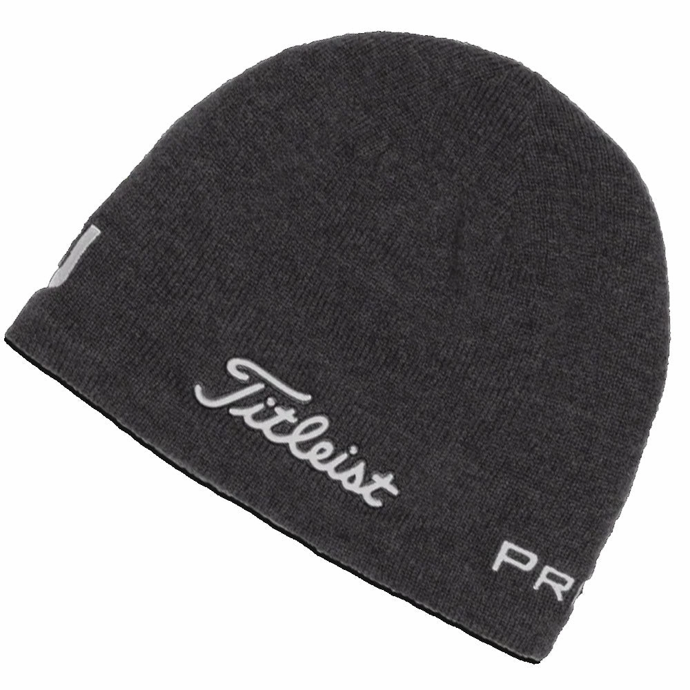 Titleist Merino Wool Beanie - Charcoal/White vintage flair