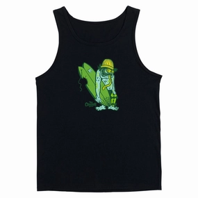 Creature Haunted Sea Tank Top - Black made in Europe triangular