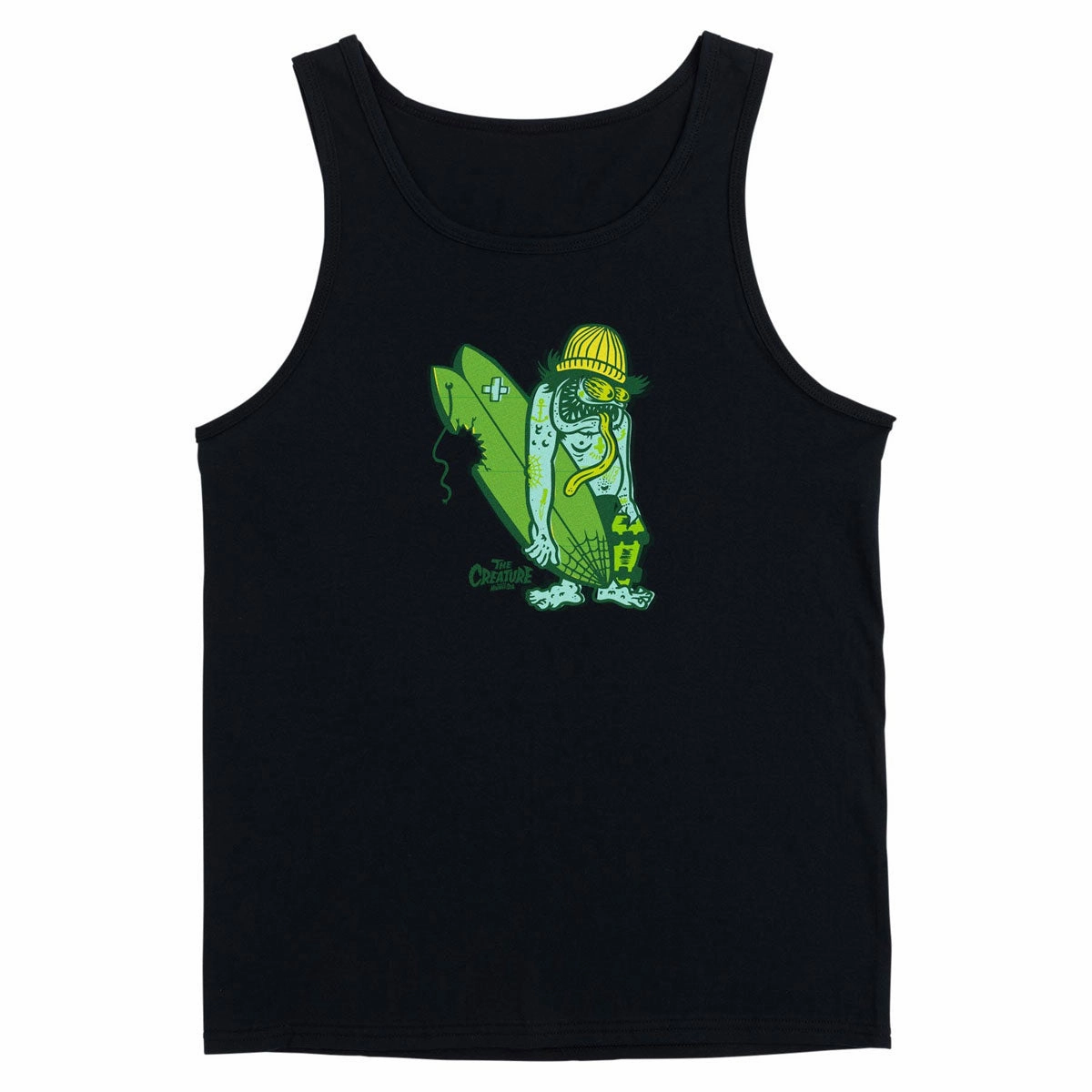 Creature Haunted Sea Tank Top - Black approval Business Look