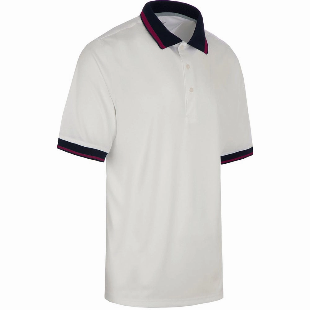 ProQuip Sub7 Plain Polo Shirt - White/Festival NoSideSeam Trendy Style