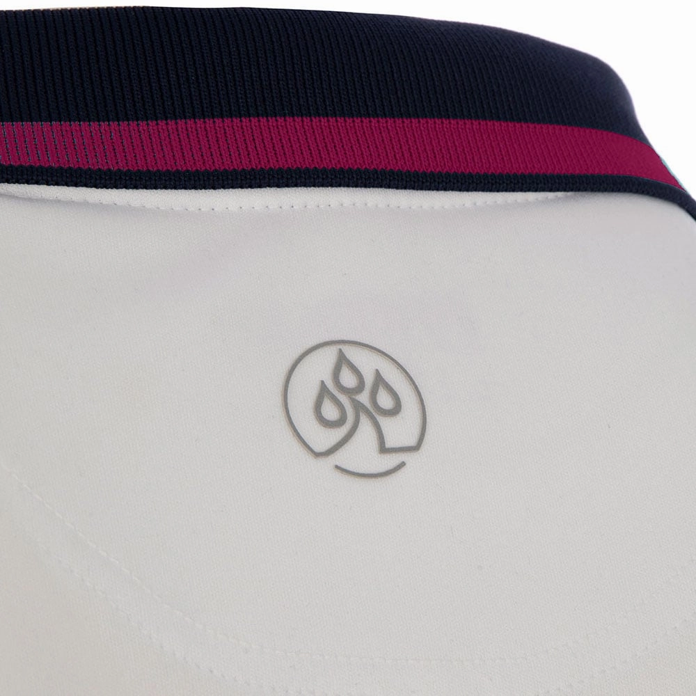 ProQuip Sub7 Plain Polo Shirt - White/Festival Spandex Enhanced Elasticity
