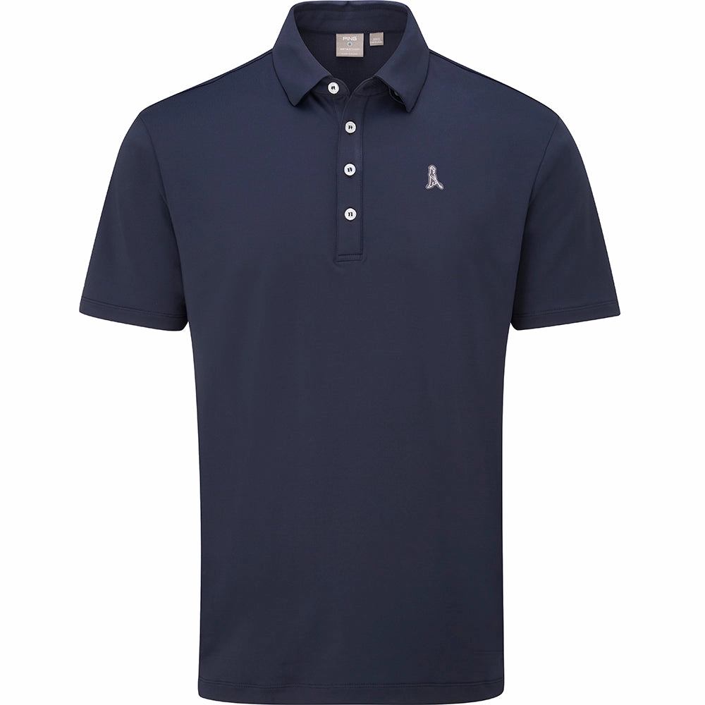 Ping SensorCool Mr Ping Polo Shirt - Navy Heather Jersey Material