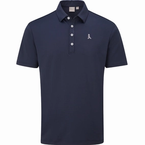 Ping SensorCool Mr Ping Polo Shirt - Navy Heather Jersey Material