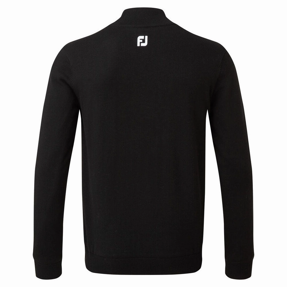 FootJoy Wool Blend 1/2 Zip Lined Pullover - Black Core Style Home Wear