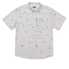 Salty Crew Flagship UV Button Up Shirt - Grey Twill Weave