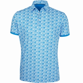Galvin Green Madden Ventil8  Polo Shirt - Blue/White Trendy Fabric Popular