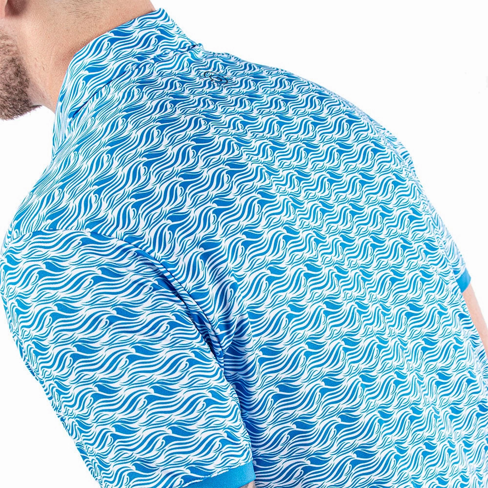 Galvin Green Madden Ventil8  Polo Shirt - Blue/White Casual Comfort Look