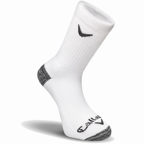 Beachwear Warm Callaway Sport Crew Socks (3 Pack) - White