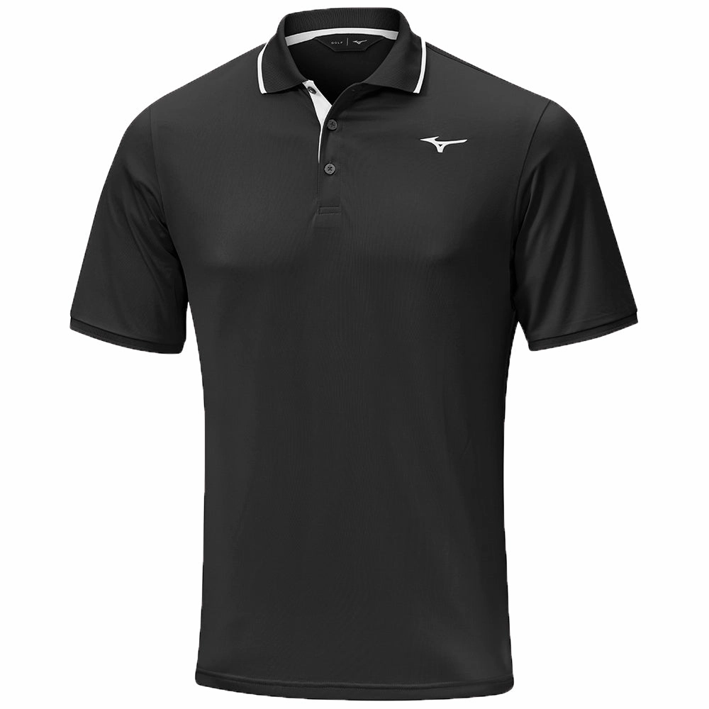 Mizuno Quick Dry Performance Plus Polo Shirt - Black Outdoor Ready cotton material
