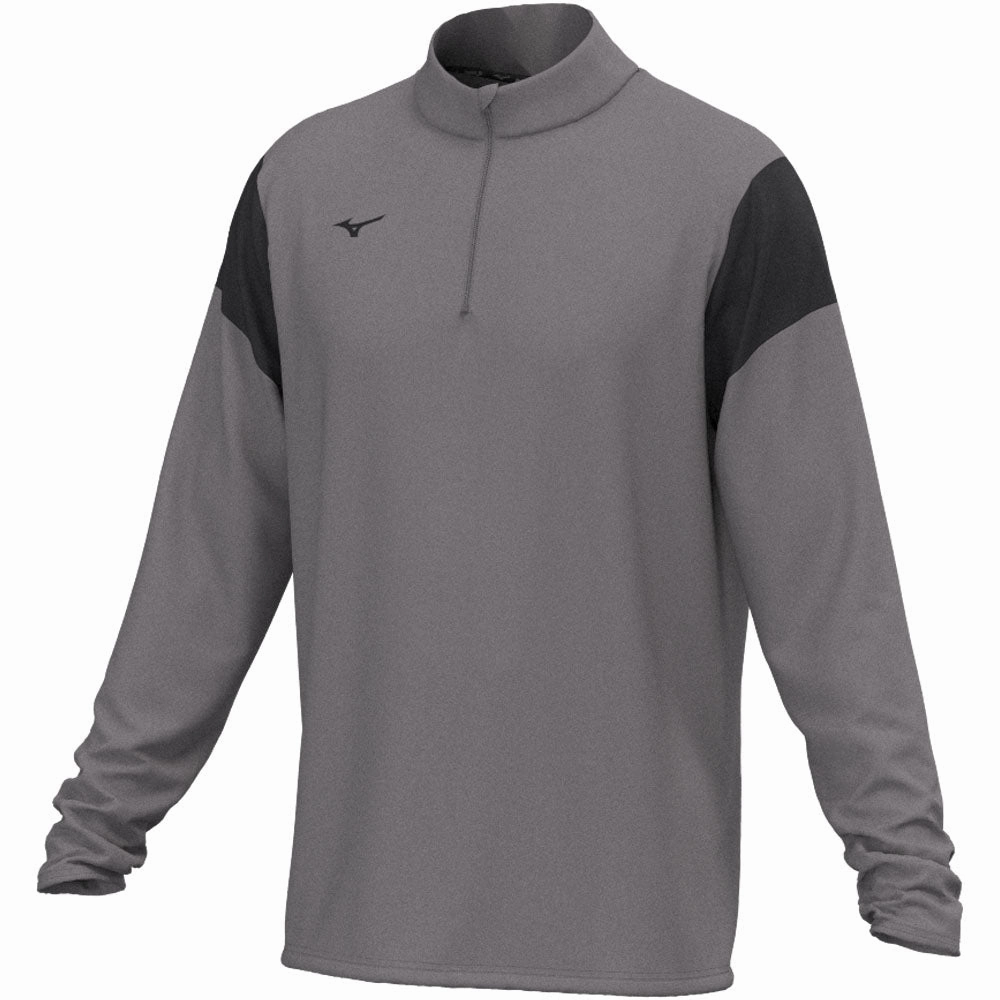 Mizuno Drop 1/4 Zip Pullover - Charcoal Trendy Fashion style test