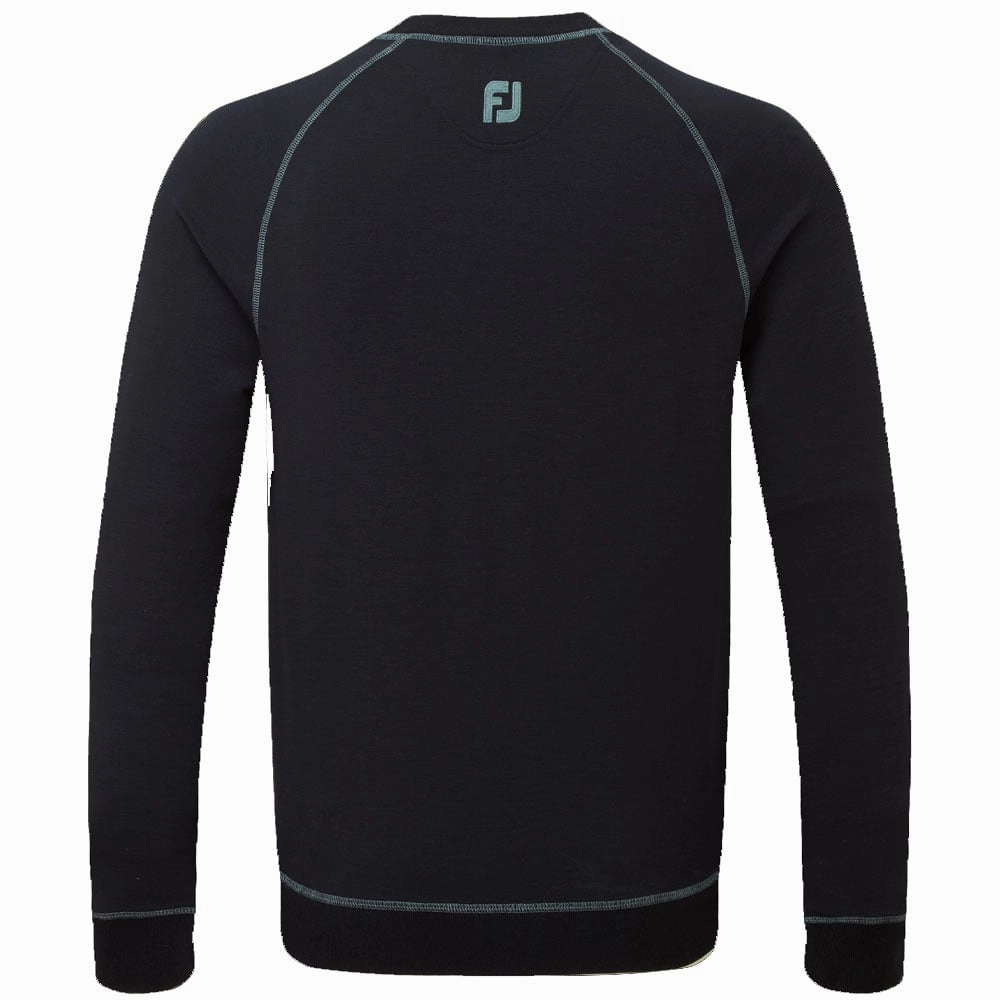 Comfortable Layers FootJoy French Terry Crew Neck Sweater - Heather Navy