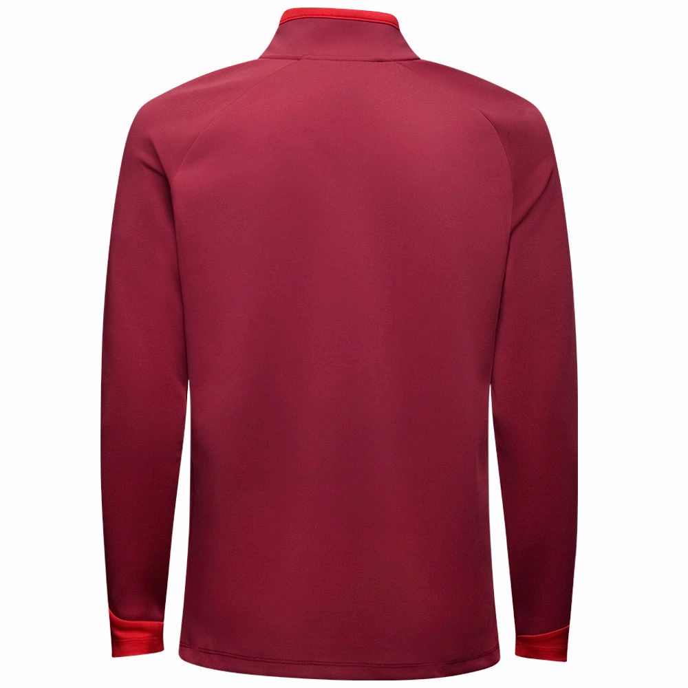 Street Cool Mizuno V Stripe 1/4 Zip Pullover - Burgundy
