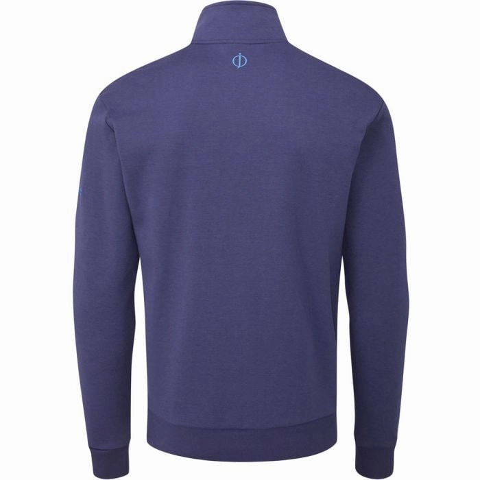 Oscar Jacobson Hawkes 1/4 Zip Pullover - Navy product metallic glamour