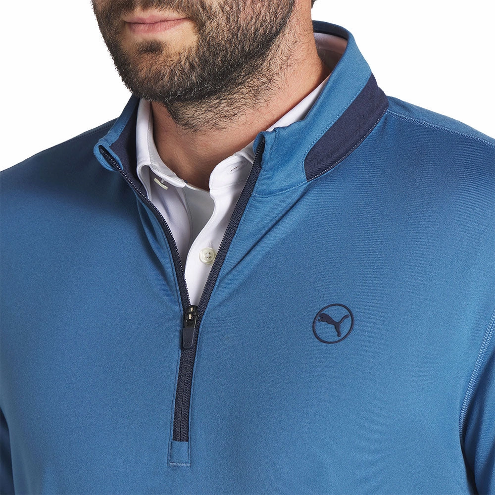 Puma Lightweight 1/4 Zip - Blue Horizon/Deep Navy Comfortable Layer