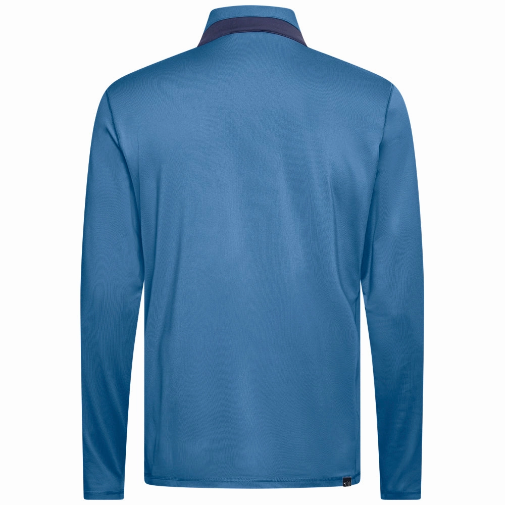 Puma Lightweight 1/4 Zip - Blue Horizon/Deep Navy Comfy Wear Suede