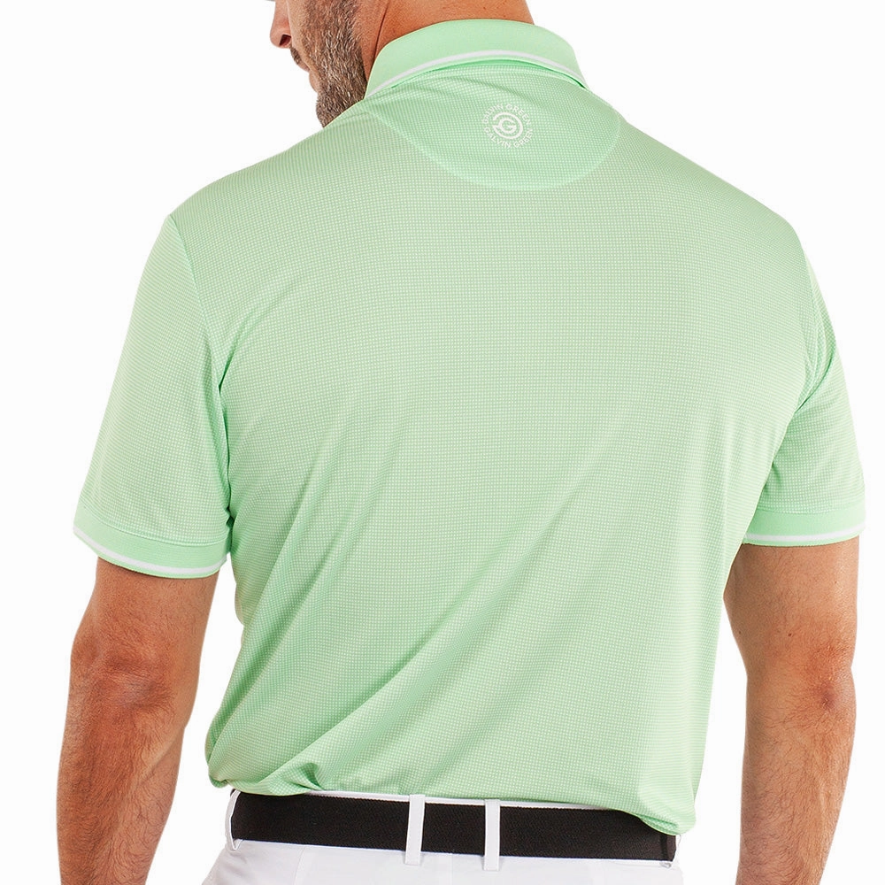 Leather combination Galvin Green Miller Polo Shirt - White/Fresh Green