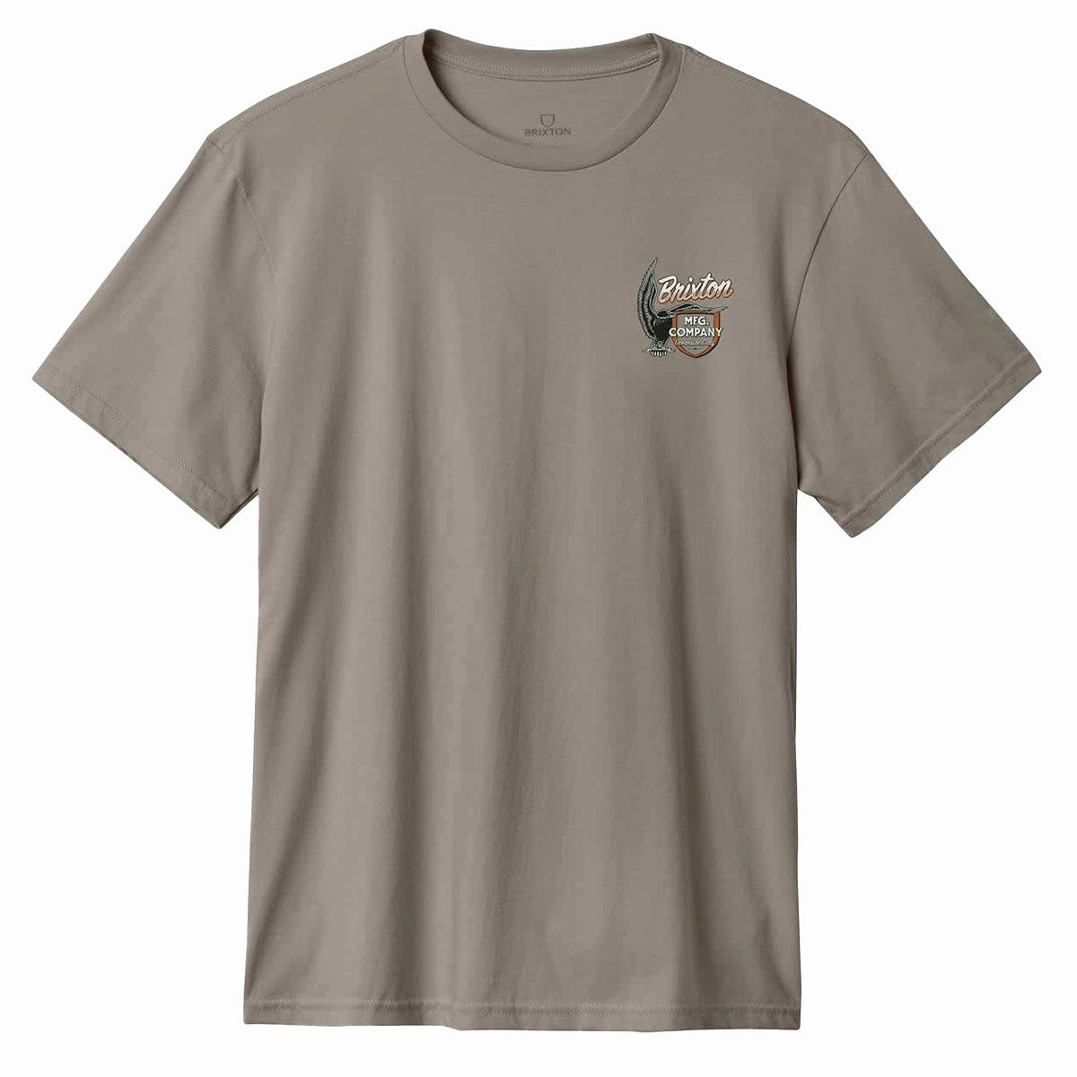 Durable Style Biodegradable Textile Brixton Highline T-Shirt - Cinder Worn Wash