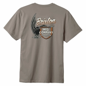 Brixton Highline T-Shirt - Cinder Worn Wash Light and Soft Fresh Look