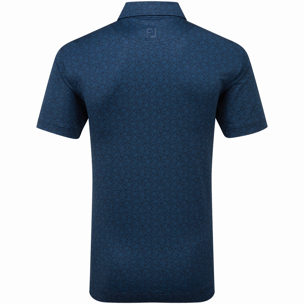 Sleeveless freedom Summer Casual FootJoy Painted Floral Lisle Polo Shirt - Navy