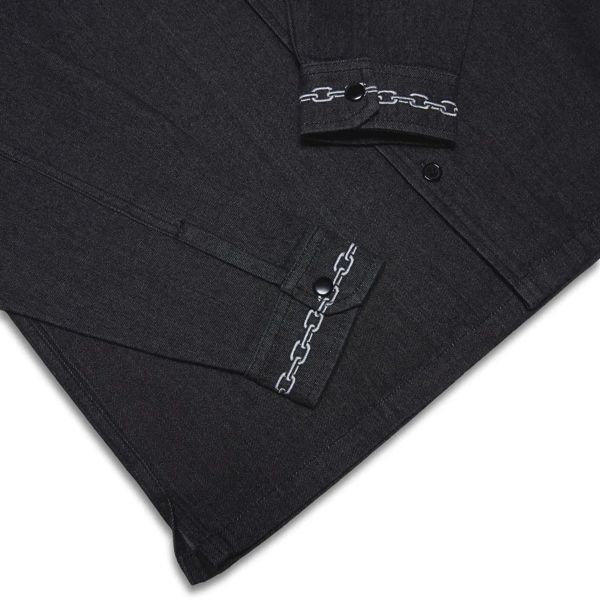CCS Box Denim Shirt - Chain Black Odor Control Fabric Year-Round Wear
