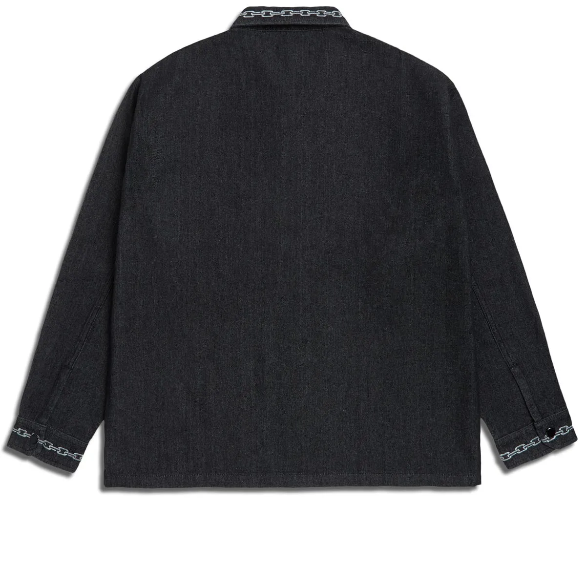 Reinforced Elbow Patches CCS Box Denim Shirt - Chain Black
