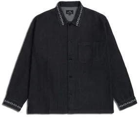 Comfortable Wear Beach Ready CCS Box Denim Shirt - Chain Black