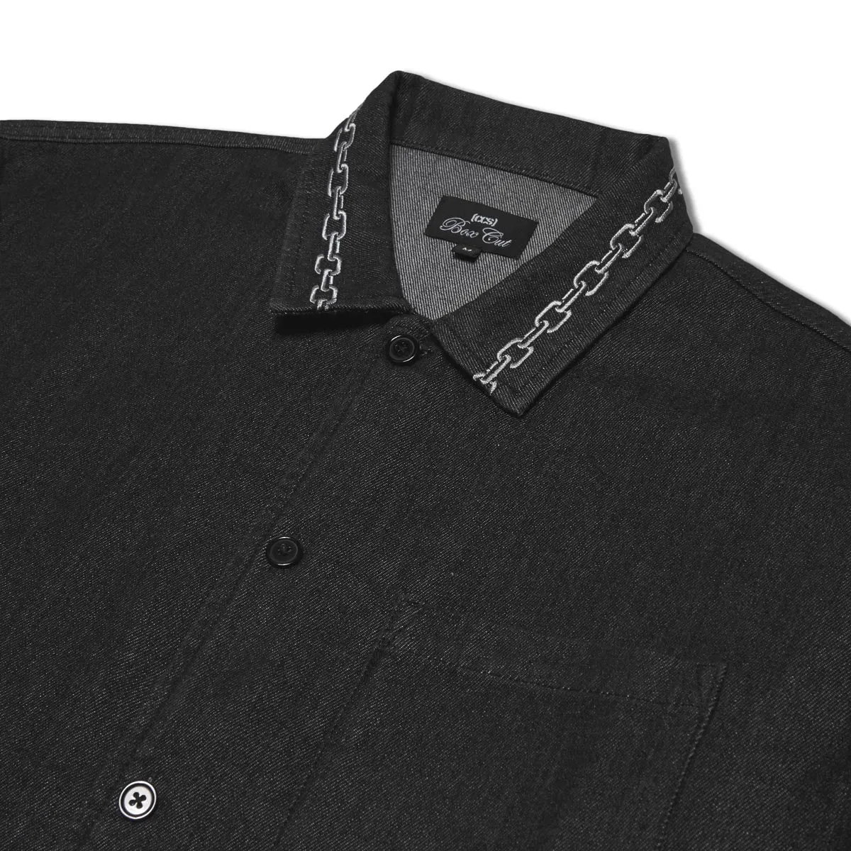 CCS Box Denim Shirt - Chain Black High Street Fashion